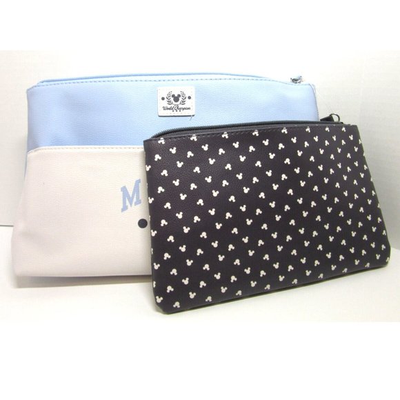 Disney Mickey Mouse Cosmetic Bags Removable Pouch Travel Case Makeup Purse NWT - Picture 3 of 12